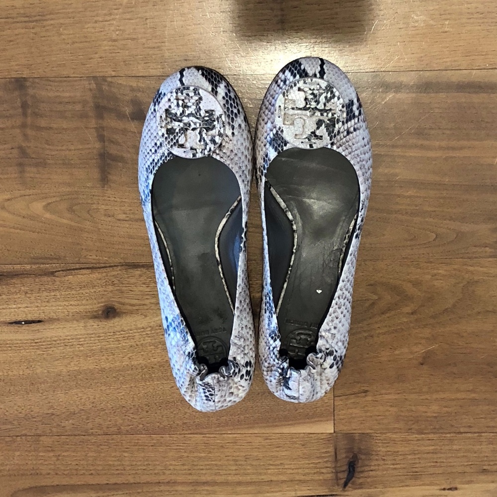 Tory Burch Snakeskin Ballet Flats